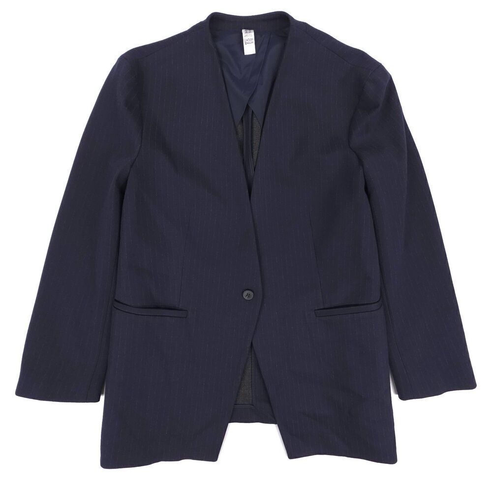 NEW Spanx Perfect Collarless Blazer Pinstripe Jacket Old Money Quiet Luxury 1X